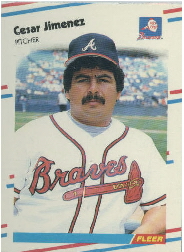 1988 Fleer Update Baseball Cards       072      Cesar Jimenez#{(Card was intended#{for German Jimi